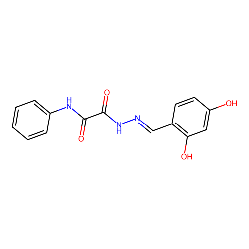 N'-[(2,4-dihydroxyphenyl)methylideneamino]-N-phenyloxamide structure