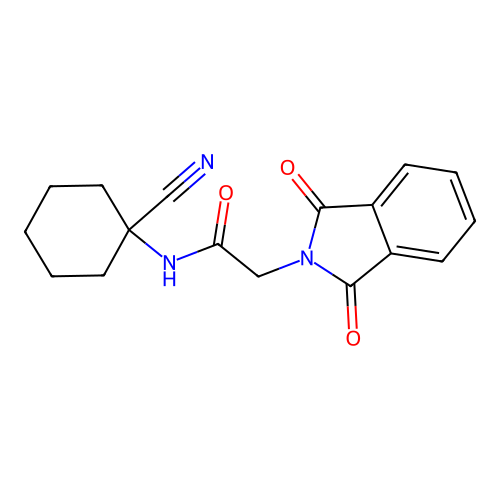 N-(1-cyanocyclohexyl)-2-(1,3-dioxoisoindol-2-yl)acetamide structure