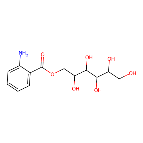 2,3,4,5,6-Pentahydroxyhexyl 2-aminobenzoate structure