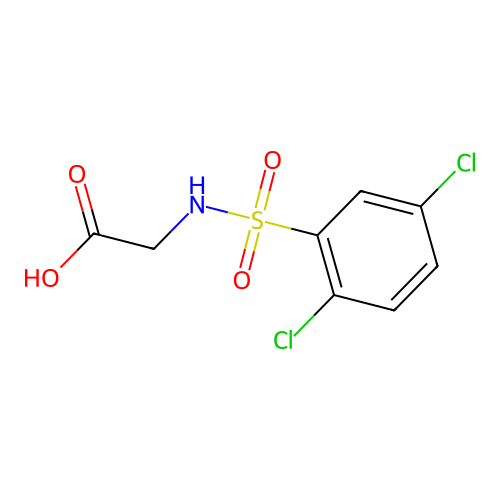 {[(2,5-Dichlorophenyl)sulfonyl]amino}acetic acid structure