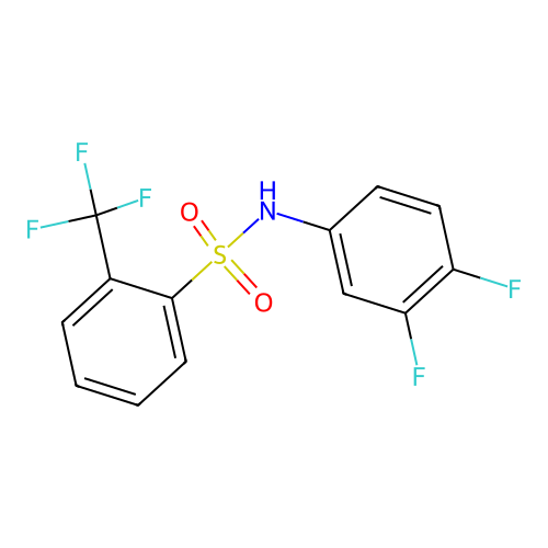N-(3,4-difluorophenyl)-2-(trifluoromethyl)benzenesulfonamide structure