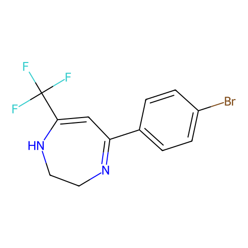 5-(4-bromophenyl)-7-(trifluoromethyl)-2,3-dihydro-1H-1,4-diazepine structure