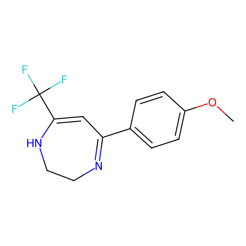 5-(4-methoxyphenyl)-7-(trifluoromethyl)-2,3-dihydro-1H-1,4-diazepine structure