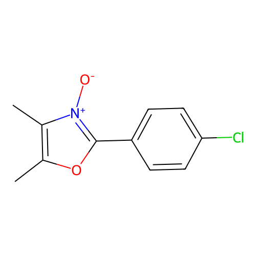 2-(4-Chlorophenyl)-4,5-dimethyl-1,3-oxazol 3-oxide structure