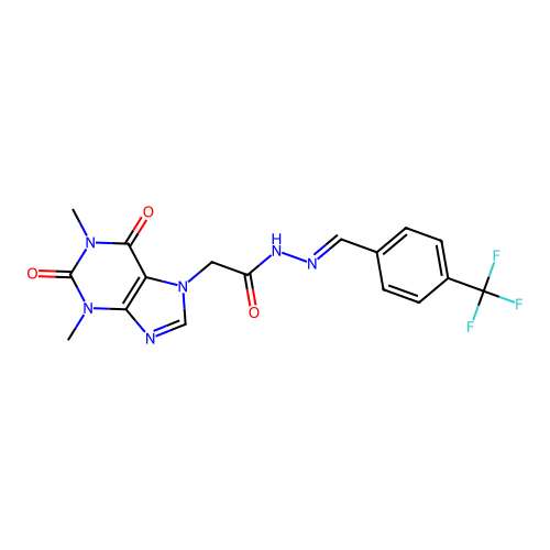 C17H15F3N6O3 structure
