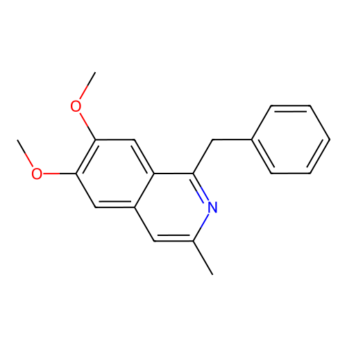 1-Benzyl-6,7-dimethoxy-3-methylisoquinoline structure
