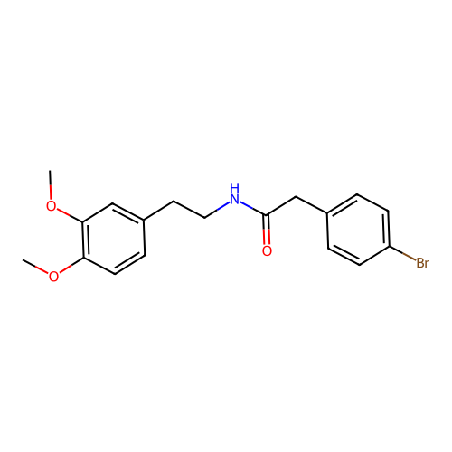 2-(4-bromo-phenyl)-N-[2-(3,4-dimethoxy-phenyl)-ethyl]-acetamide structure