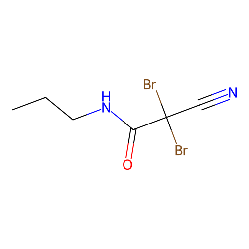InChI=1/C6H8Br2N2O/c1-2-3-10-5(11)6(7,8)4-9/h2-3H2,1H3,(H,10,11 structure