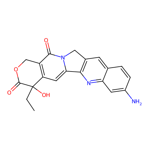 11-Amino-20(RS)-camptothecin structure