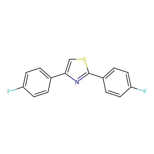 2,4-Bis(4-fluorophenyl)-1,3-thiazole structure