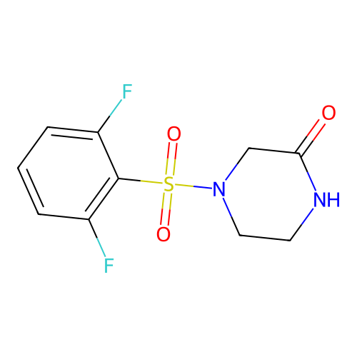 4-(2,6-Difluorophenyl)sulfonylpiperazin-2-one structure