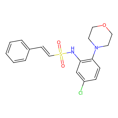 N-[5-chloro-2-(morpholin-4-yl)phenyl]-2-phenylethene-1-sulfonamide structure