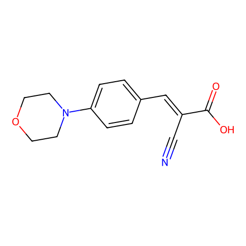 2-Cyano-3-[4-(morpholin-4-yl)phenyl]prop-2-enoic acid structure