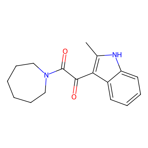 1-(azepan-1-yl)-2-(2-methyl-1H-indol-3-yl)ethane-1,2-dione structure