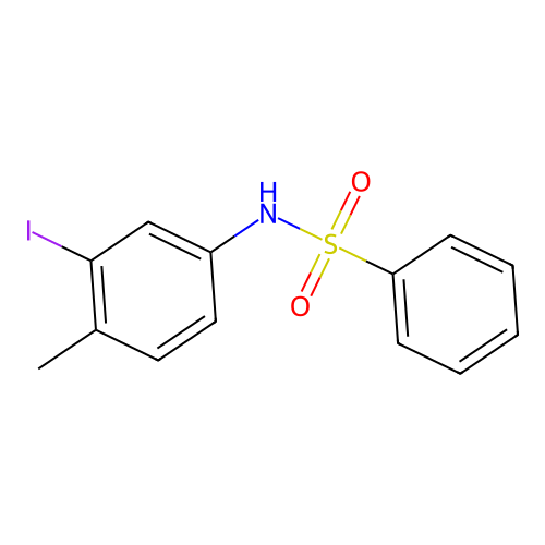 N-(3-iodo-4-methylphenyl)benzenesulfonamide structure