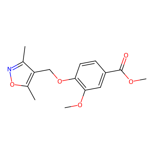 Methyl 4-((3,5-dimethylisoxazol-4-yl)methoxy)-3-methoxybenzoate structure