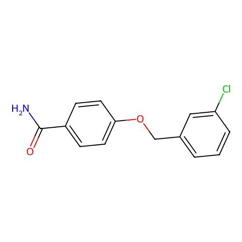 4-[(3-Chlorophenyl)methoxy]benzamide structure