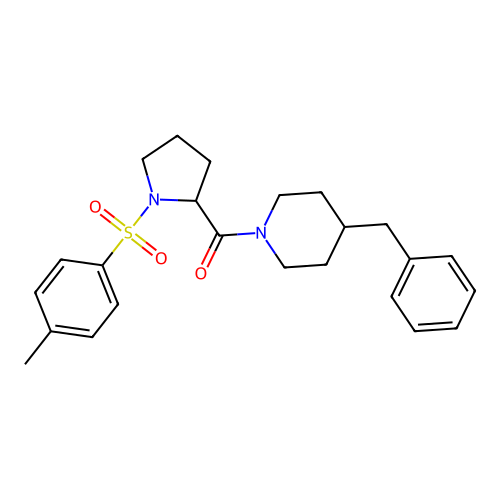 (4-Benzylpiperidin-1-yl){1-[(4-methylphenyl)sulfonyl]pyrrolidin-2-yl}methanone structure