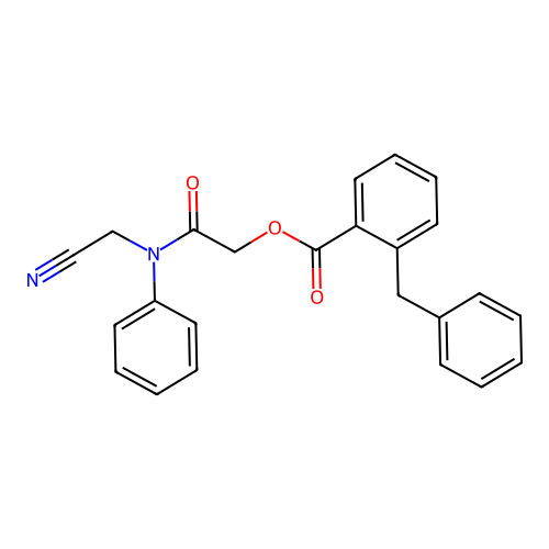 [2-[N-(cyanomethyl)anilino]-2-oxoethyl] 2-benzylbenzoate structure