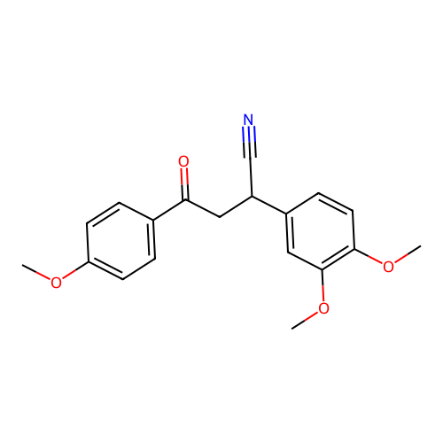 2-(3,4-Dimethoxyphenyl)-4-(4-methoxyphenyl)-4-oxobutanenitrile structure