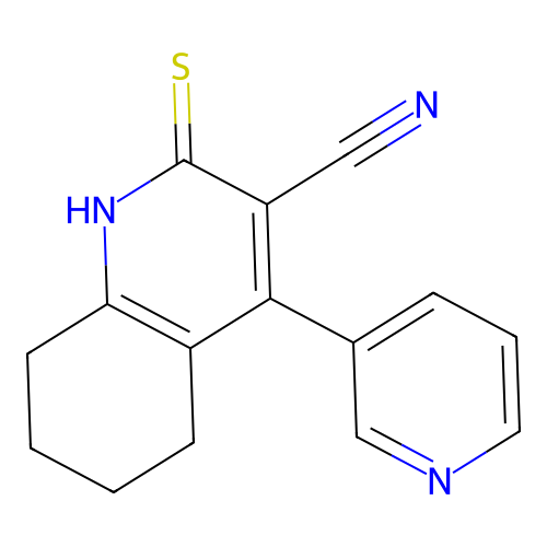 4-pyridin-3-yl-2-sulfanylidene-5,6,7,8-tetrahydro-1H-quinoline-3-carbonitrile structure