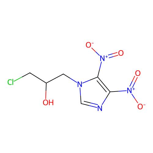 1-Chloro-3-(4,5-dinitroimidazol-1-yl)propan-2-ol structure