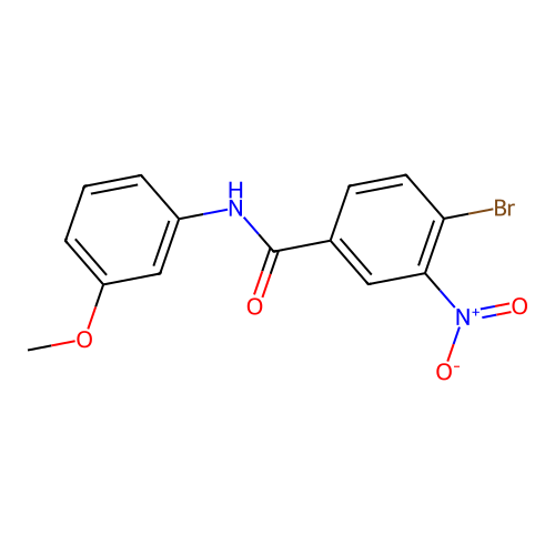 4-bromo-N-(3-methoxyphenyl)-3-nitrobenzamide structure