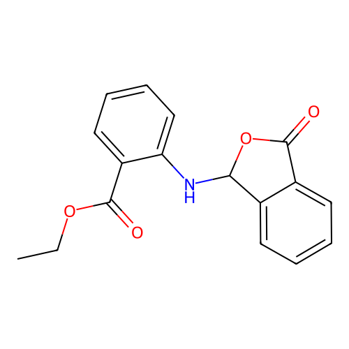 2-(3-Oxo-1,3-dihydro-isobenzofuran-1-ylamino)-benzoic acid ethyl ester structure