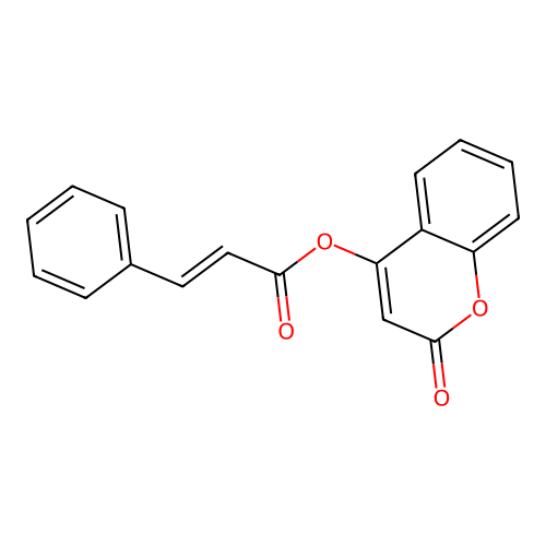 (2-Oxochromen-4-yl) 3-phenylprop-2-enoate structure