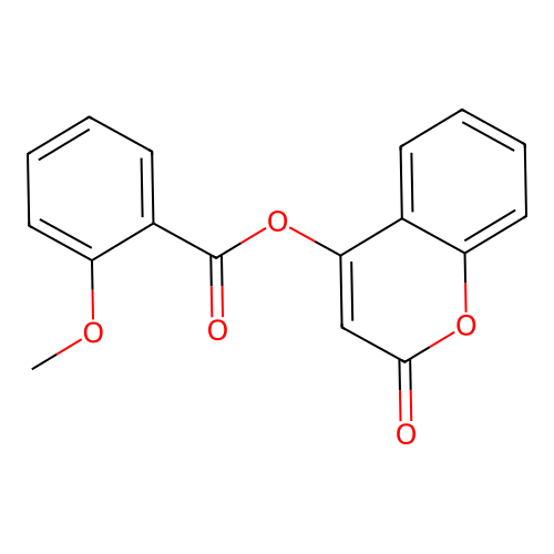 2-oxo-2H-chromen-4-yl 2-methoxybenzoate structure