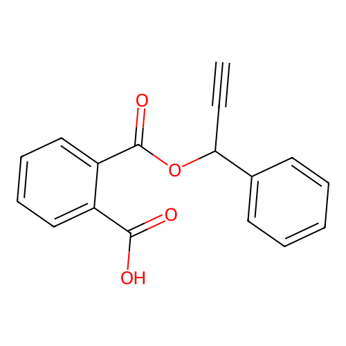 2-(((1-Phenylprop-2-yn-1-yl)oxy)carbonyl)benzoic acid structure