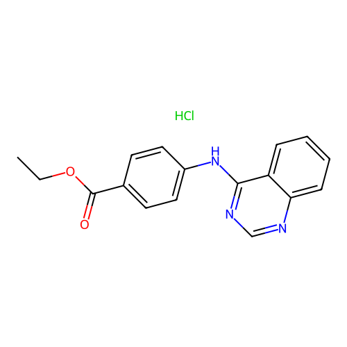 Ethyl 4-(quinazolin-4-ylamino)benzoate Hydrochloride structure