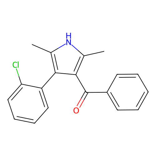 4-(2-Chlorophenyl)-2,5-dimethylpyrrol-3-yl phenyl ketone structure