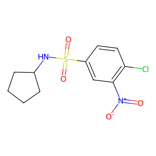 4-chloro-N-cyclopentyl-3-nitrobenzenesulfonamide structure