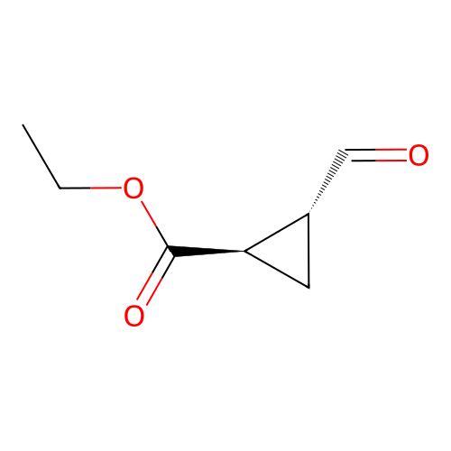 (+-)-Trans-2-formyl-cyclopropanecarboxylic acid ethyl ester structure