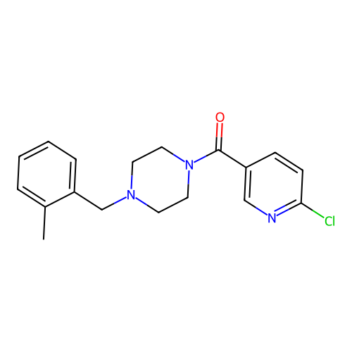 (6-Chloropyridin-3-yl)-[4-[(2-methylphenyl)methyl]piperazin-1-yl]methanone structure