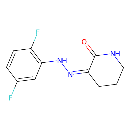 3-[2-(2,5-Difluorophenyl)hydrazono]piperidin-2-one structure