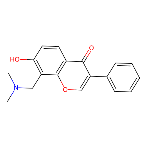 8-[(dimethylamino)methyl]-7-hydroxy-3-phenyl-4H-chromen-4-one structure