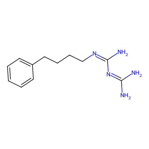 1-(Diaminomethylidene)-2-(4-phenylbutyl)guanidine structure