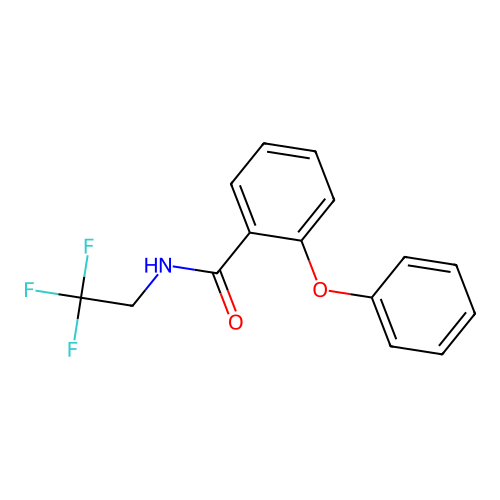 2-phenoxy-N-(2,2,2-trifluoroethyl)benzamide structure