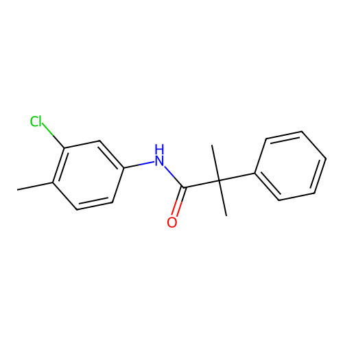 N-(3-chloro-4-methylphenyl)-2-methyl-2-phenylpropanamide structure