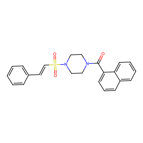1-(Naphthalene-1-carbonyl)-4-(2-phenylethenesulfonyl)piperazine structure