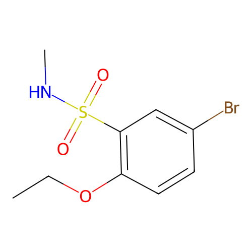5-bromo-2-ethoxy-N-methylbenzene-1-sulfonamide structure