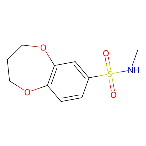 N-methyl-3,4-dihydro-2H-1,5-benzodioxepine-7-sulfonamide structure
