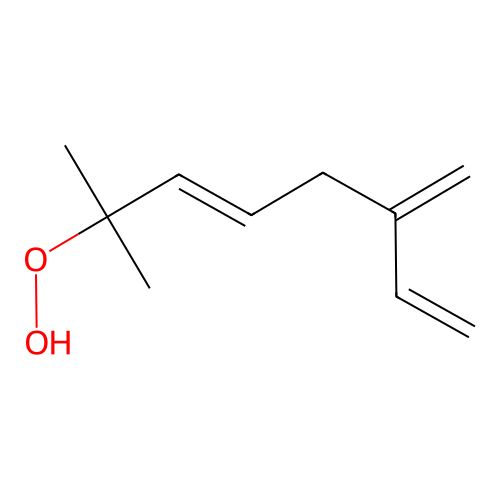 (5E)-7-Hydroperoxy-7-methyl-3-methylideneocta-1,5-diene structure