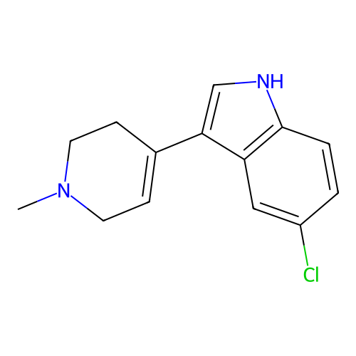 5-chloro-3-(1-methyl-1,2,3,6-tetrahydropyridin-4-yl)-1H-indole structure