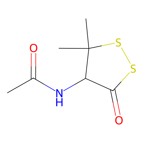 N-(3,3-dimethyl-5-oxo-1,2-dithiolan-4-yl)acetamide structure
