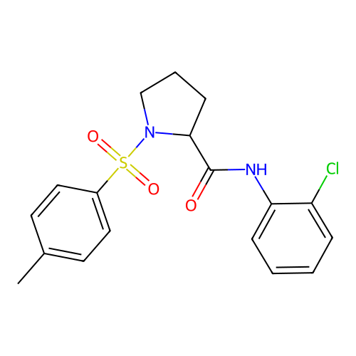 N-(2-chlorophenyl)-1-tosylpyrrolidine-2-carboxamide structure