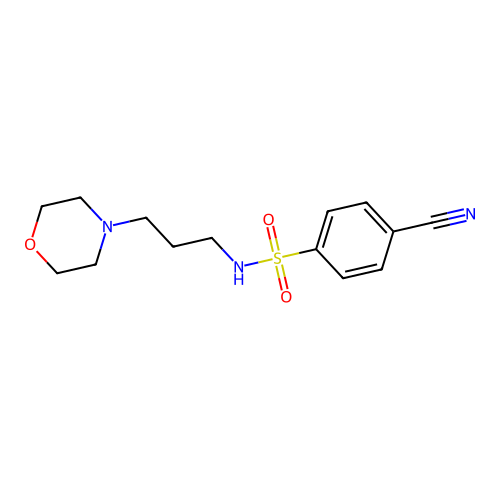 4-cyano-N-(3-morpholin-4-ylpropyl)benzenesulfonamide structure