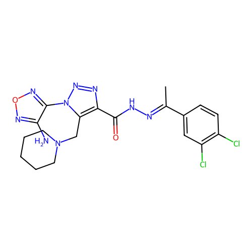 C19H21Cl2N9O2 structure